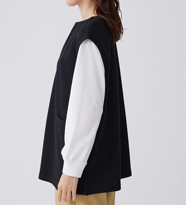 BELLUNA（ベルーナ）の「【2点セット】静電気防止インナー付ベストアンサンブル（アンサンブル）」｜詳細画像