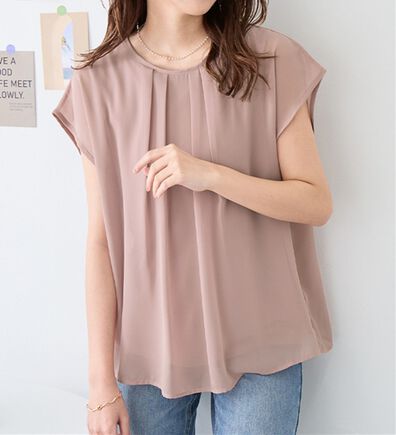 alotta（アロッタ）の「【接触冷感】機能付インナーシフォンブラウス（ブラウス）」