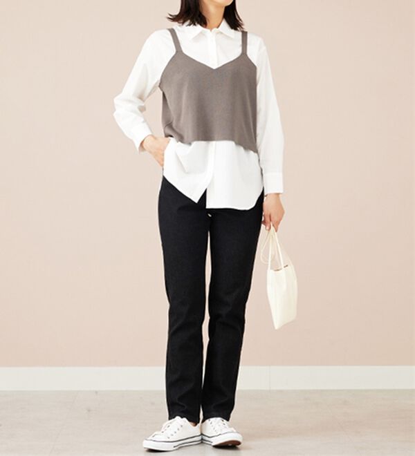 BELLUNA（ベルーナ）の「ホワイトヤーンストレッチカラーパンツ（フルレングスパンツ）」｜詳細画像