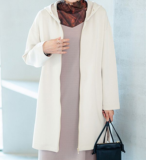 BELLUNA（ベルーナ）の「衿デザインロング丈パーカー（パーカー）」｜詳細画像