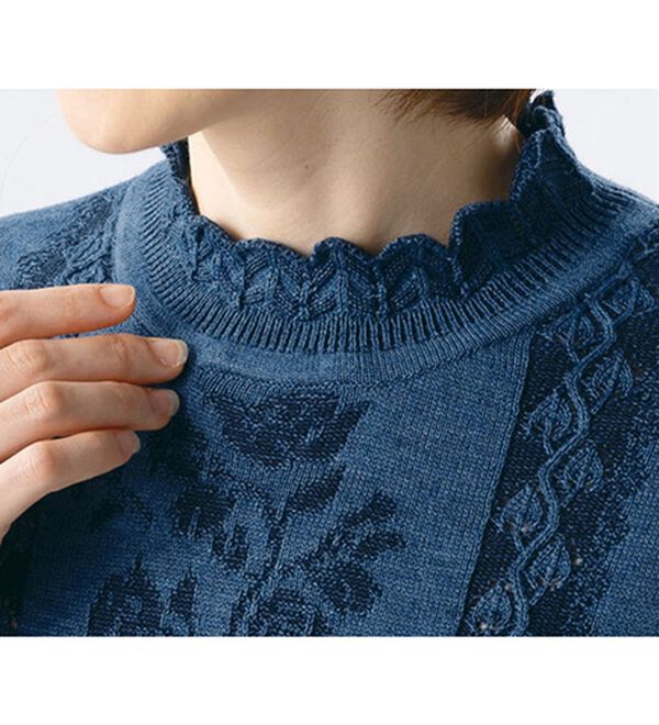 ルフラン（ルフラン）の「パネル柄ジャカードニットチュニック（チュニック）」｜詳細画像