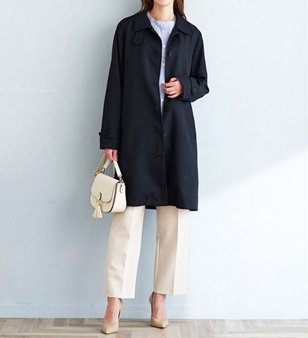 BELLUNA（ベルーナ）の「花粉対策！ライナー付ステンカラーコート（ロングコート）」｜詳細画像