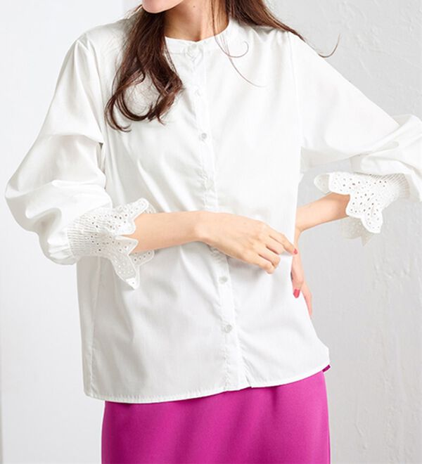 RANAN（ラナン）の「２ｗａｙ衿デザインブラウス（ブラウス）」｜詳細画像