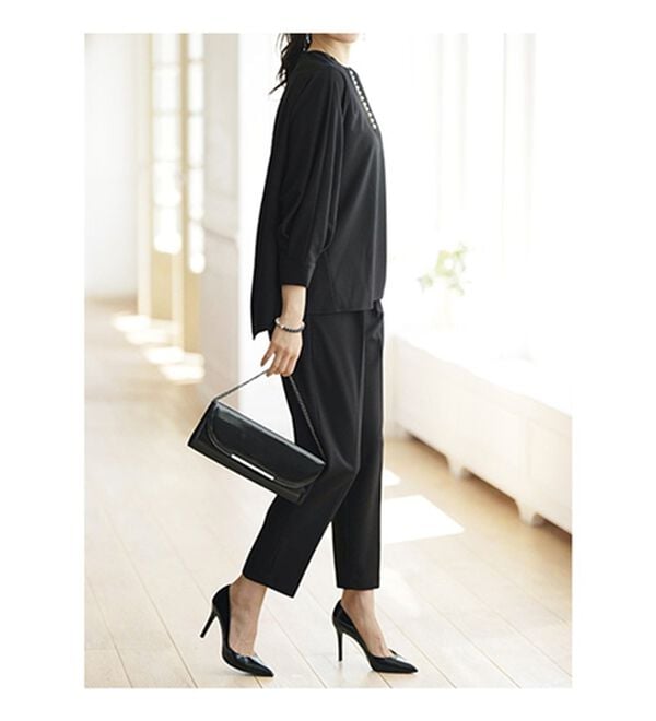 BELLUNA（ベルーナ）の「快適ストレッチ！パール調デザインセットアップ（セットアップ）」｜詳細画像