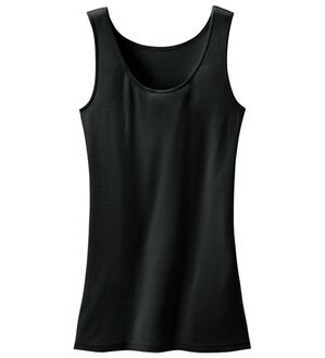 LAVIENNE（ラヴィエンヌ）の「【Ｓｉｌｋｙ　Ｆｉｔ】タンクトップ（肌着・インナーウェア）」｜ブラック