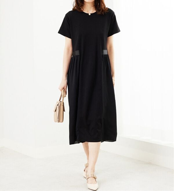 BELLUNA（ベルーナ）の「【Ｌａｇｒｉｌｕａ】サイドシフォン使いギャザー切替ワンピース（その他ワンピース）」｜詳細画像