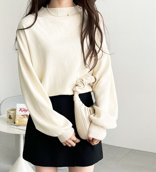 GeeRA（ジーラ）の「ボタン付モチモチニットトップス（ニット・セーター）」｜詳細画像