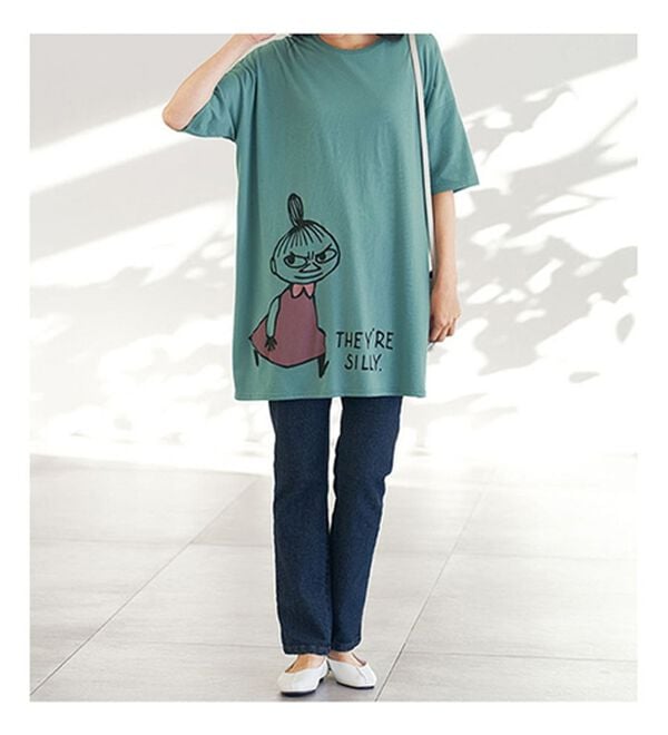 BELLUNA（ベルーナ）の「ムーミンプリントビックＴシャツ（Tシャツ）」｜詳細画像