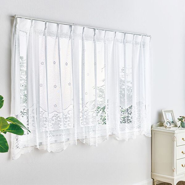 「長さが調節できるマクラメ調スタイルカーテン（ドレープカーテン）」｜詳細画像