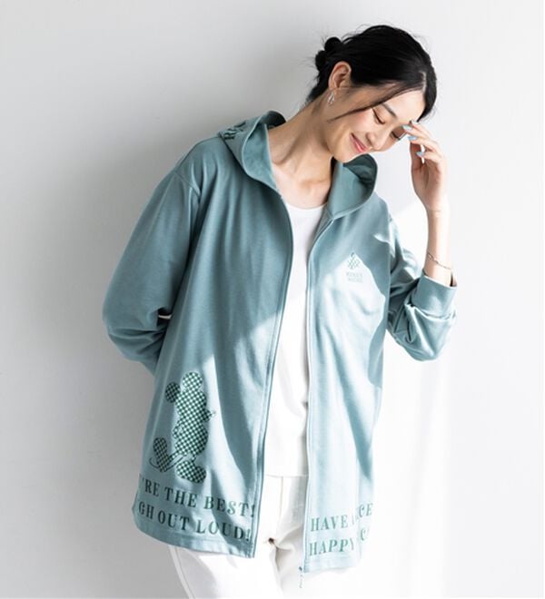 BELLUNA（ベルーナ）の「＜Ｄｉｓｎｅｙ＞【ミッキー】ロゴプリント裏メッシュパーカー（パーカー）」｜詳細画像