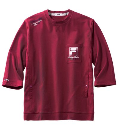 「＜フィラ＞サラッと快適！ゆったり７分袖ライトトレーナー・７分丈カーゴパンツ（メンズトレーナー）」