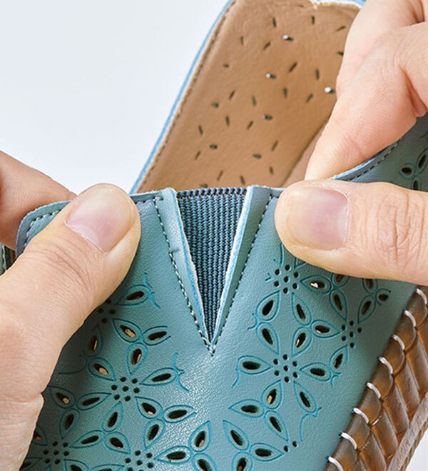 BELLUNA（ベルーナ）の「ゆったりカットワークスリッポン（スリッポン）」｜詳細画像