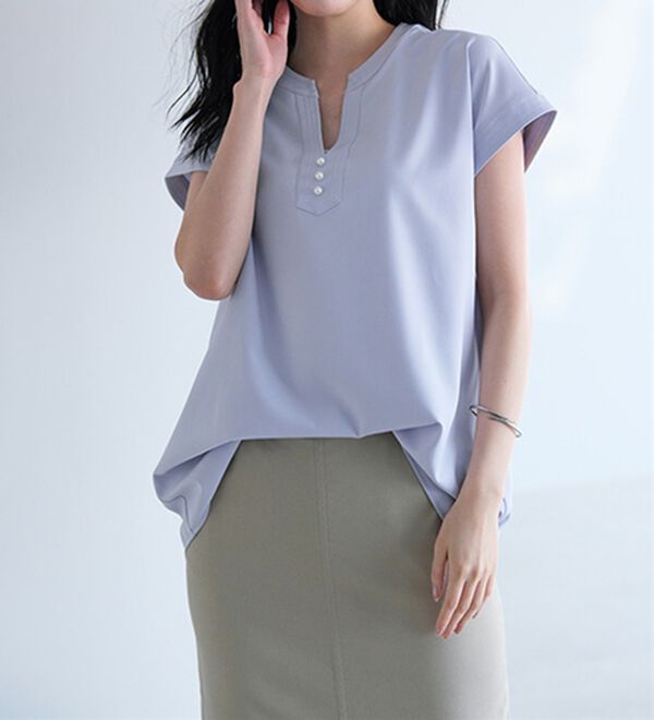 RANAN（ラナン）の「ひんやり！スキッパーブラウス（ブラウス）」｜詳細画像