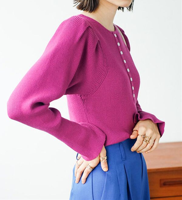 ○たっぷりボリューミー❣️ 斜めグラニー ♡スヌード○ブルーグラデ s2-12