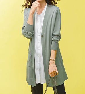 BELLUNA（ベルーナ）の「ヒンヤリ冷感！洗えるロング丈カーディガン（ニットカーディガン）」｜詳細画像