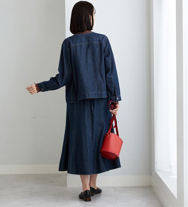 BELLUNA（ベルーナ）の「やわらかデニム素材フレアースカート（ロングスカート）」｜詳細画像