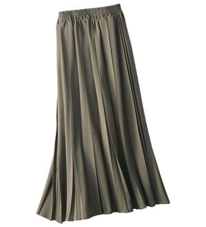 BELLUNA（ベルーナ）の「＜おしゃれに差がつく＞変形プリーツデザインスカート（ロングスカート）」｜モカ