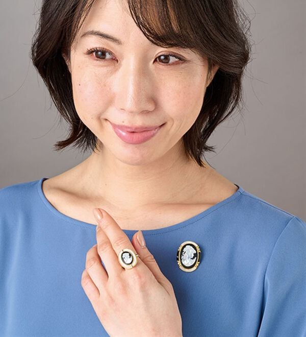 BELLUNA（ベルーナ）の「シェルカメオオニキス２ＷＡＹペンダント（ネックレス・ペンダント）」｜詳細画像