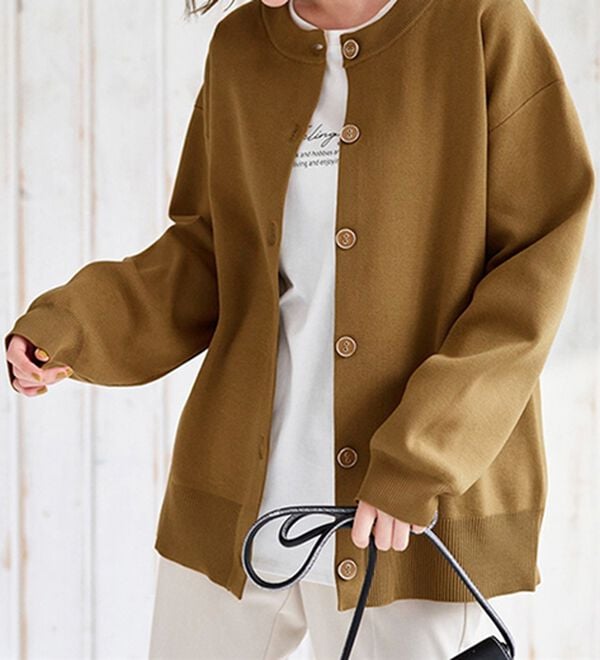 BELLUNA（ベルーナ）の「洗える！軽い！配色使いニットカーディガン（ニットカーディガン）」｜詳細画像