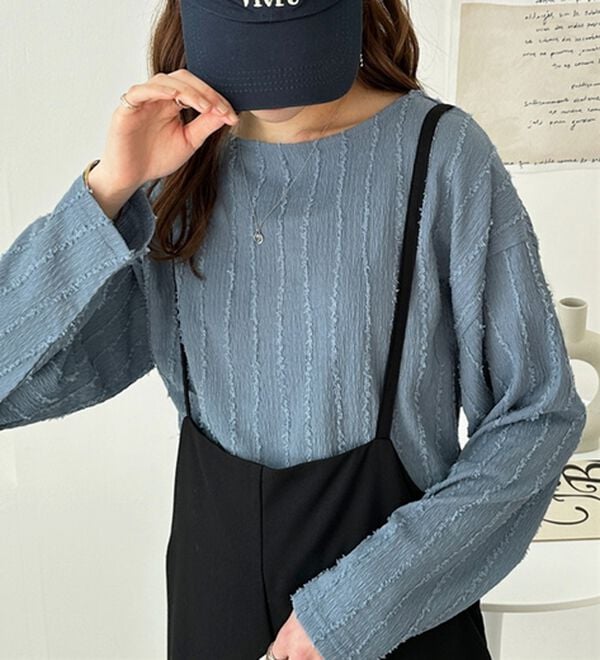 GeeRA（ジーラ）の「シャギージャカードボートネックカットソー（カットソー）」｜詳細画像