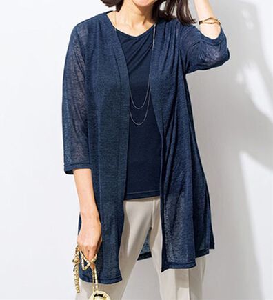 BELLUNA（ベルーナ）の「涼やか！スラブ調カーディガンアンサンブル（アンサンブル）」