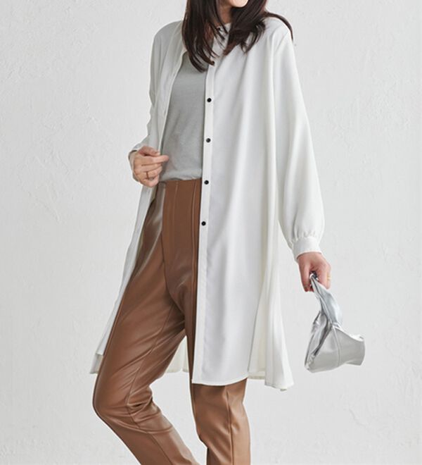 RANAN（ラナン）の「２ＷＡＹボタン使いフレアーブラウス（ブラウス）」｜詳細画像