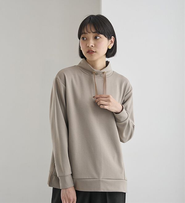 BELLUNA（ベルーナ）の「サイドジップスタンド衿プルオーバー（カットソー）」｜詳細画像