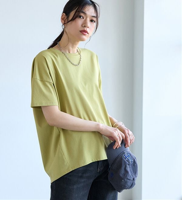 BELLUNA（ベルーナ）の「シュッと体型カバー！コクーンTシャツ（カットソー）」｜詳細画像