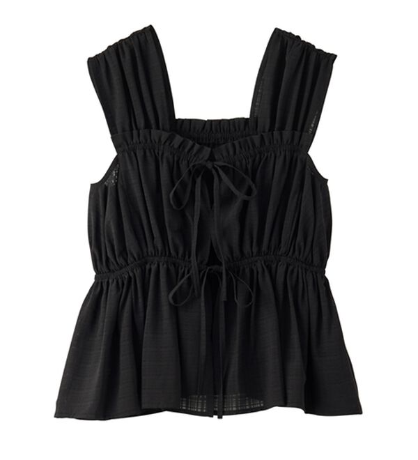 RANAN（ラナン）の「フロントリボンギャザーノースリブラウス（ブラウス）」｜詳細画像