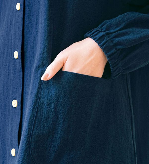 ルフラン（ルフラン）の「【３色組】綿１００％ワッシャー加工のおうちシャツ（パジャマ・ルームウェア）」｜詳細画像