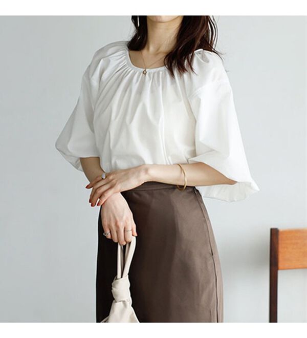 GeeRA（ジーラ）の「パフスリーブギャザーブラウス（ブラウス）」｜詳細画像