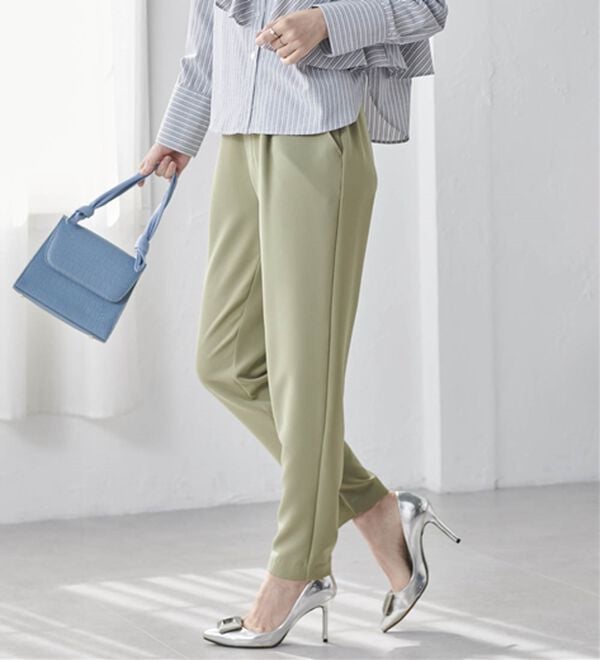 RANAN（ラナン）の「【選べる股下】美脚シルエットタックパンツ（股下６１・６５ｃｍ）（フルレングスパンツ）」｜詳細画像