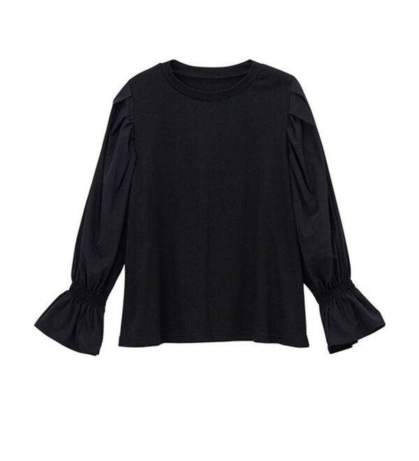 GeeRA（ジーラ）の「異素材切替キャンディースリーブカットソー（カットソー）」｜詳細画像