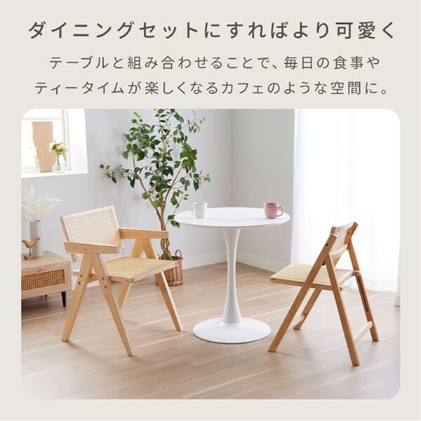 iellio（イエリオ）の「ラタン調折り畳みチェア（椅子・チェア・スツール）」｜詳細画像