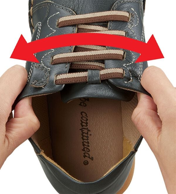 「柔らか山羊革４Ｅ　甲ゴムウォーキング（スニーカー）」｜詳細画像