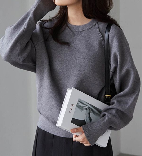 RANAN（ラナン）の「パチパチしにくい！大人のきれいめトレーナーニット（ニット・セーター）」｜詳細画像