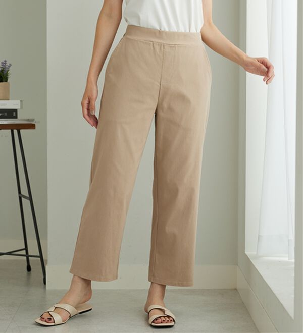 BELLUNA（ベルーナ）の「のびのびストレッチ美脚ストレートパンツ（ワイドパンツ・ガウチョ）」｜詳細画像