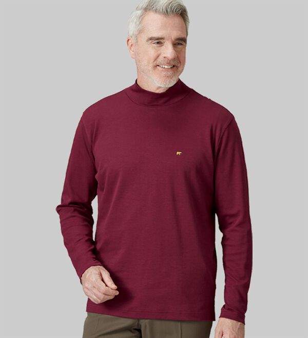 「＜ゴールデンベア＞綿１００％ヒートハイネックシャツ（メンズＴシャツ）」｜詳細画像