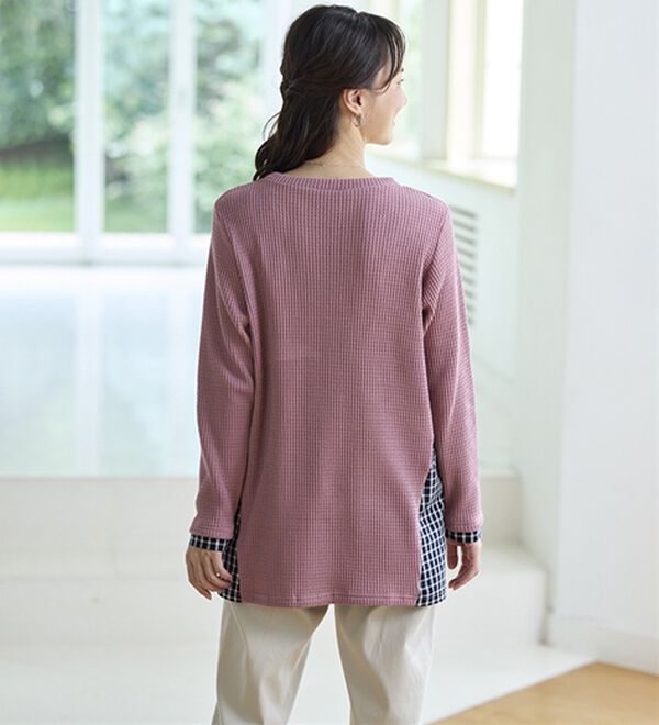 BELLUNA（ベルーナ）の「異素材重ね着風チュニック（チュニック）」｜詳細画像