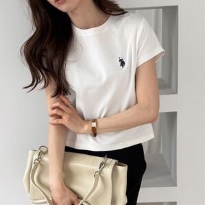 GeeRA（ジーラ）の「【ＵＳ．ＰＯＬＯ．ＡＳＳＮ】汗染み防止ミニＴシャツ（Tシャツ）」｜オフホワイト