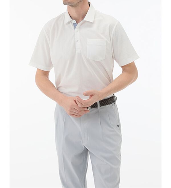 「＜パトリチオ　フランチェスカ＞ラクしてきちんと涼感サッカーポロシャツ（メンズポロシャツ）」｜詳細画像