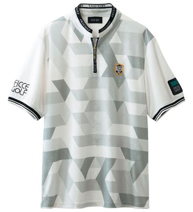 「＜フィッチェ　ゴルフ＞サマーベロアデザインハーフジップ（メンズポロシャツ）」