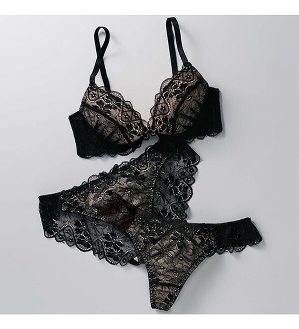 ラビ様、確認用でございます。 3点セット】ヌーディーレースブラ＆ショーツ＆Tバック
