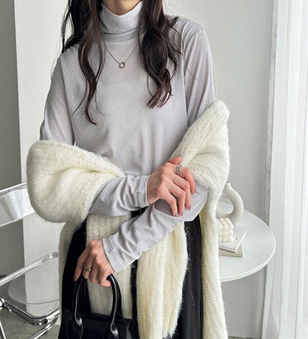 GeeRA（ジーラ）の「シアースラブハイネックトップス（カットソー）」｜詳細画像