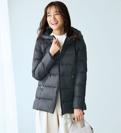 BELLUNA（ベルーナ）の「【ＦｕｗａｉｒＬｉｇｈｔ】フードデザイン軽量ダウンジャケット（ダウンコート・ジャケット・ベスト）」