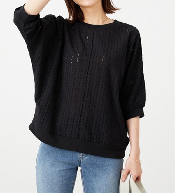 BELLUNA（ベルーナ）の「レース切替ドルマンプルオーバー（カットソー）」｜詳細画像