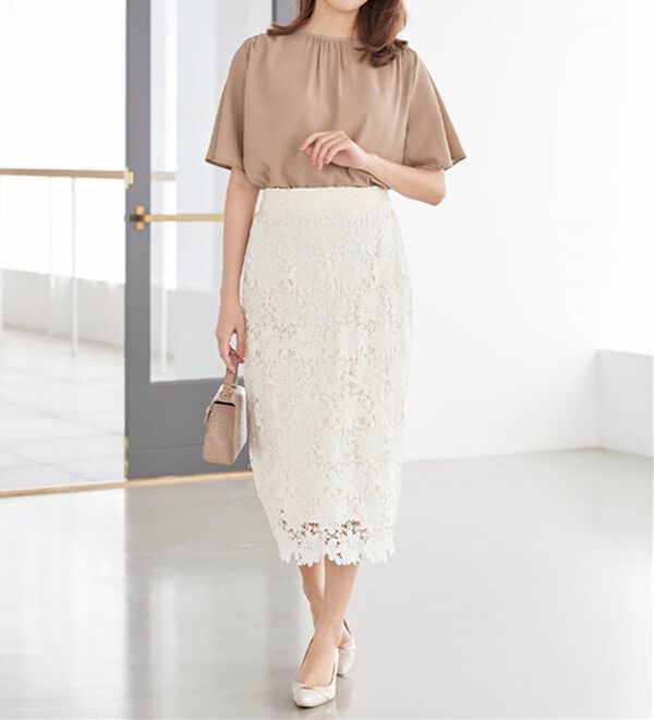 alotta（アロッタ）の「【接触冷感】前後２ＷＡＹギャザーブラウス（半袖）（ブラウス）」｜詳細画像