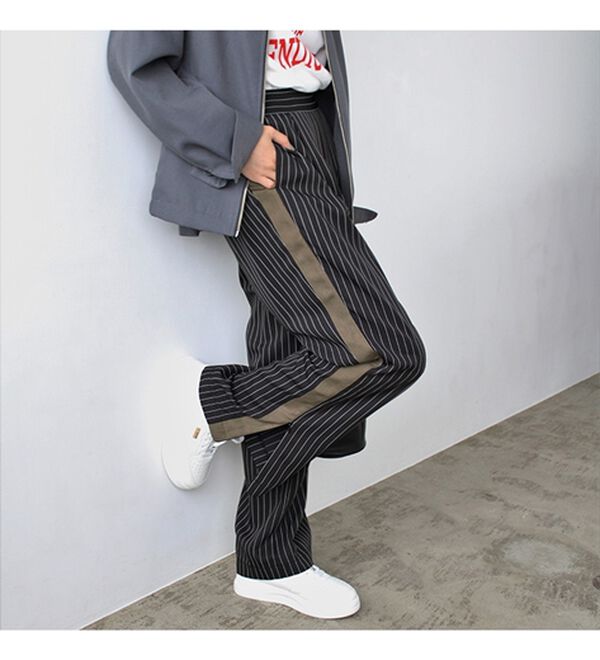 サイドライン裾スリットパンツ - ベルーナ【公式】