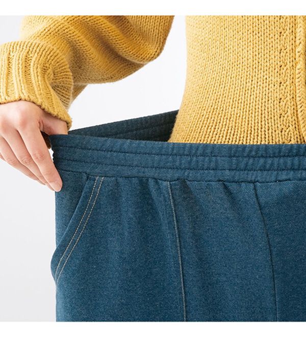 「【２色組】刺しゅうが可愛いワイドデニムパンツ（ワイドパンツ・ガウチョ）」｜詳細画像