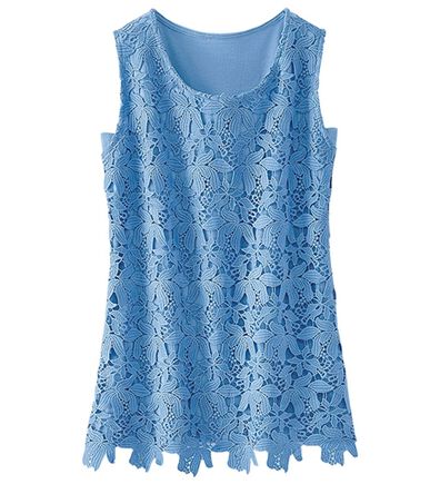 BELLUNA（ベルーナ）の「こっそり汗対策！抗菌防臭レース使いタンクトップ（タンクトップ・キャミソール）」